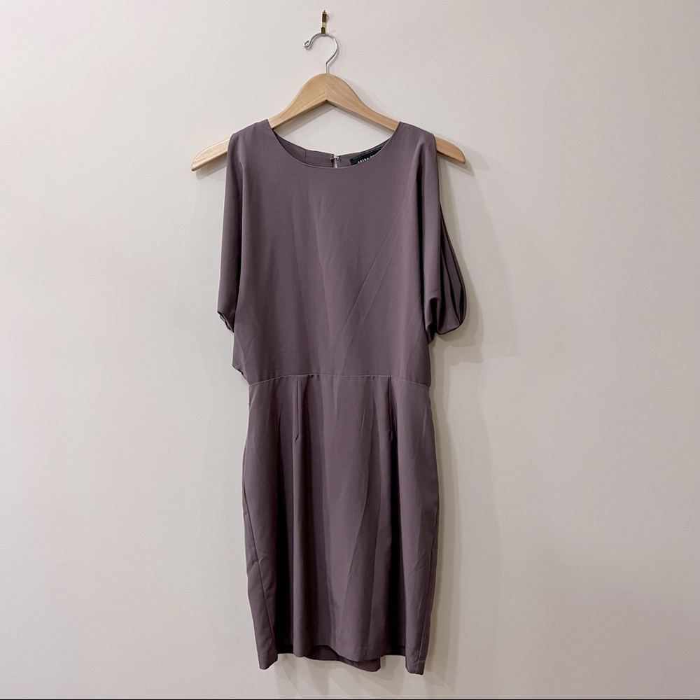Akira Chicago Black Label open back dress with slit sleeves Mauve/purple Size S